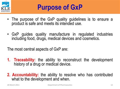 what are quality assurance regulations related to cgxp